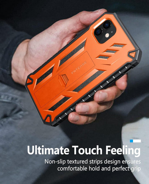 FNTCASE for iPhone 12 Phone Case: for iPhone 12 Pro Phone Case Military Grade Drop Proof Rugged Protective Cover with Kickstand | Matte Textured S...