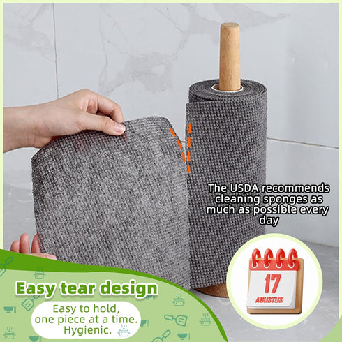 Disposable Dish Scrubber, Multipurpose Disposable Cleaning Cloths, Non Scratch Dishwashing Dish Rags Used for Kitchen? Bathroom?Camping?Disposable...