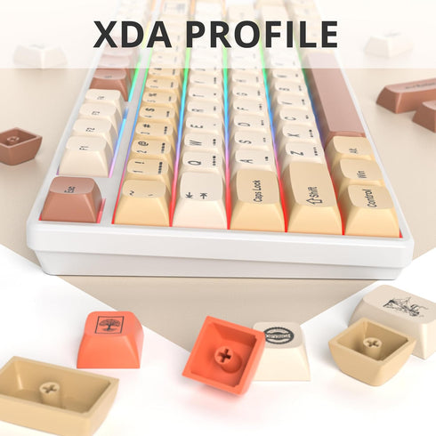 surmen 139 XDA Profile PBT Keycaps 75 Percent, Custom keycaps Dye Sublimation with ISO Keys for 61/68/82/87/108 Mechanical Keyboard (Stamp)...