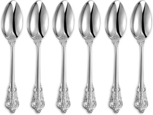 KEAWELL Luxurious 5.1-Inch Espresso Spoons Set - 6 Pieces - Mini Coffee Spoon, 18/10 Stainless Steel - Gorgeous Design with Exceptional Mirror Pol...