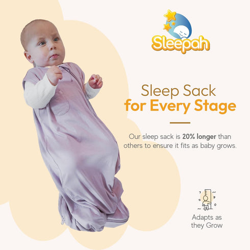 Sleepah Unisex Rayon Made from Bamboo Baby Sleep Sack 0.5 TOG, 2-Way Zipper Wearable Blanket Baby Purple S (18-36 months)...