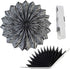 18pcs Party Hanging Paper Fans Set Black White Round Paper Fans Decorative Pattern Folding Fan Halloween Hanging Garlands for Halloween Birthday W...