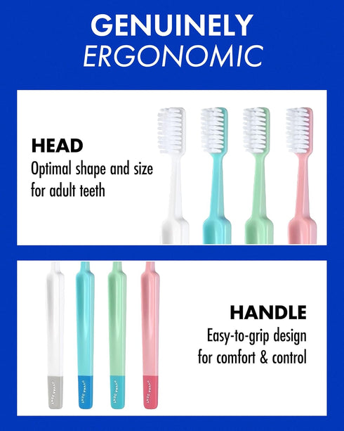 Premium Soft Toothbrush | Gentle Cleaning Soft Toothbrushes for Adults & Kids w/Microfiber Bristles | Multilayered Bristles Travel Toothbrush Set ...