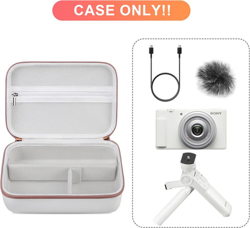 BOVKE Carrying Case for Sony ZV-1 / ZV-1F / ZV-1 II Vlog Digital Camera & Bluetooth Grip Vlogger Accessory Kit for Vlogging YouTube Live Video Str...