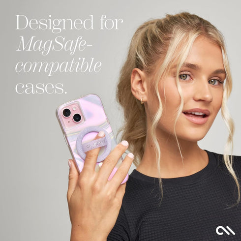 Case-Mate Magnetic Phone Grip MagSafe Loop Grip | Detachable Phone Grip Phone Holder for Hand | Soft Collapsible MagSafe Phone Grips for Back of P...