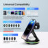 Wireless Charger, 4 in 1 15W Fast Charging Station Magnetic Adsorption,Colorful Light, Qi Foldable Rotatable charger Stand for iPhone 15/14/13/12 ...