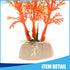 Aquarium Decoration, Aquarium Plastic Plants Decoration for Aquarium Fish Tank,4.72Inch(Orange,2Pcs)...