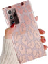 J.west Samsung Galaxy Note 20 Ultra Case 5g,Luxury Glitter Metallic Leopard Print Design Soft Slim Protective Phone Cases for Women Girls Clear TP...