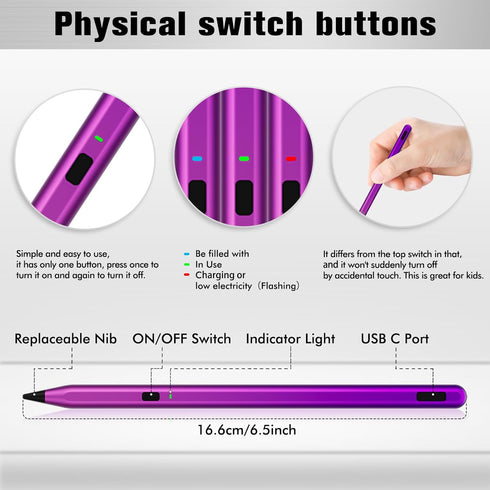 Uogic Stylus Pen for iPad 9th&10th Generation,with Palm Rejection, Active Pen for iPad Compatible with (2018-2023) Apple iPad Pro 11&12.9 inch, iP...