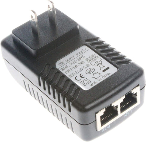 NOYITO 24V 0.5A PoE Injector Power Supply Adapter with Wall Plug IEEE 802.3af Compliant 10 100Mbps for IP Camera Voip Phones AP...