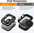 2 in 1 Bling Waterproof Case for Apple watch Series 8 7 45mm, 360 Protective PC Cover Front & Back Bumper with Tempered Glass Screen Protector, Cr...