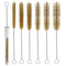 7Pcs Brass Tube Brushes Bottle Brush Wire Tube Brushes, Long Wire Cleanling Brushes Tube Cleaning Lab Brushes Straw Cleaner Brush Wire Bottle Brus...