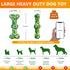 Dog Chew Toy for Aggressive Chewers Large Breed - Tough Durable Dog Toys for Medium/Large Dogs - Indestructible Natural Rubber Bone Toys for Teeth...