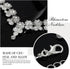 Yean Silver Wedding Jewelry Sets Rhinestone Necklace and Earring Set Crystal Prom Jewelry Sets for Women...