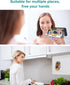 HomeMount Hands Free Wall Mount Phone Holder with Adhesive Strip for Bedroom Living Room Kitchen Compatible with All Phone or Mini ipad White......