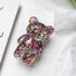 Mobile Phone Finger Holder Mobile Phone Finger Holder Cartoon Foldable Epoxy Sequins 3D Cute Bear Shaped Phone Grip Tok Folding Bracket Cell Phone...