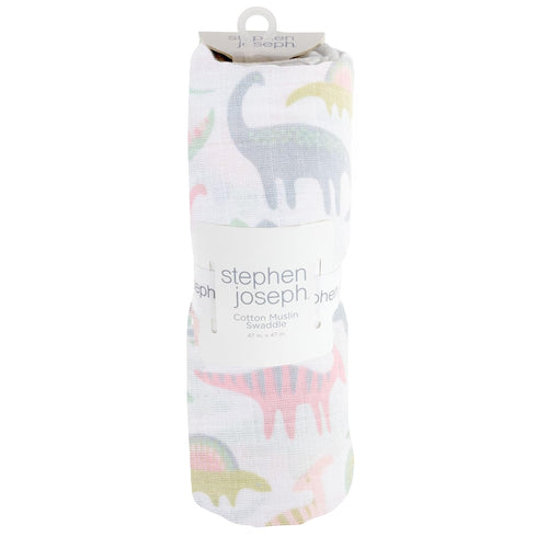 Stephen Joseph, Muslin Swaddle Blanket for Baby Girls and Boys, Newborn Receiving Blanket for Swaddling, 100% Cotton Baby Swaddle Wrap, Receiving ...