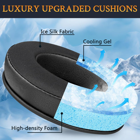 SOULWIT Cooling Gel Earpads Replacement for OneOdio Pro-10/Pro-30/Pro-50/Studio HiFi/Studio Pro-C Y80B/Monitor 60 Headphones, Ear Pads Cushions wi...