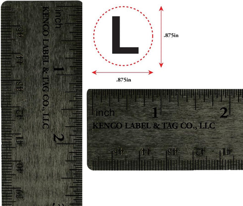 Clothing Size Stickers by Kenco - 0.875" Adhesive Apparel Circle Size Stickers - 2,500 Stickers Total (Large)...