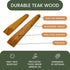 Mesquite Wooden Spatula for Cast Iron (9" & 12", Set of 2, Teak Wood) | For Cooking, Turning Eggs, and Stir Frying | Non Stick & Non Scratch...