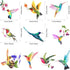 20 Pieces Large Size Hummingbird Window Hummingbird Decals for Windows Anti-Collision Window Clings Decals to Prevent Bird Strikes on Glass Non Ad...