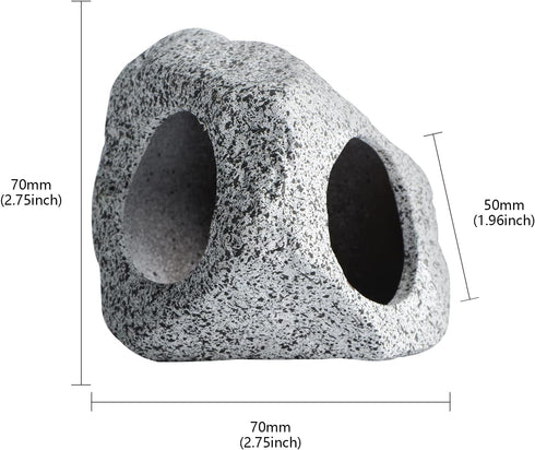 Betta Fish Tank Accessories Hideout Hidden Stones Aquarium Ornaments, Fish Rock House Hideaway Tunnel Fish Cave Aquarium Decoration for Breed, Bet...