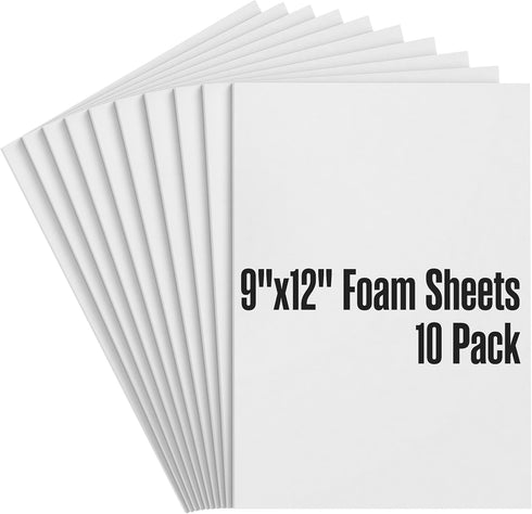 Houseables EVA Foam Sheets, Craft, Cosplay, 6mm Thick, White, 10 Pack, 9 X 12 Inch, Art Supplies, Paper Scrapbooking, Crafting Foams, Foamie Craft...