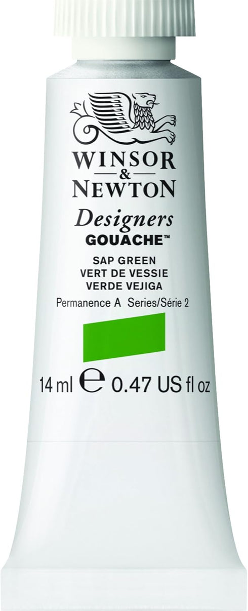 Winsor & Newton Designer's Gouache, 14 ml (0.47oz) tube, Sap Green...