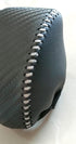 Car Gear Shift Knob Cover,Carbon Fiber Black with Black Stitches Leather Gear Shit Cover for 2019-2022 Toyota RAV4...