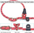 12FT / 20FT Anti-Choke Long Training Lead, 3/8" Thick Slip Lead Rope Leash with Comfortable Handle, Reflective Nylon No Pull Leash for Medium Larg...