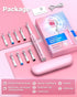 Rotating Electric Toothbrush with Travel Case for Adults Pink, 8 Brush Heads (2 Types) 4 Modes Deep Clean Electric Toothbrush with 25-Days Recharg...