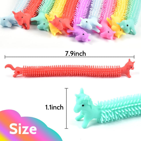 10pcs Unicorn Stretchy Strings Toys, Sensory Stress Toys for Against Anxiety, Quiet Stress Relief Toy for Autism and Special Needs,Improve Mood an...