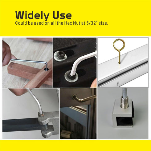 5/32" Standard Hex Dogging Key, Allen Key Sets Wrench Fit on Keychain Push Bar Panic Exit Device Keys - 5 Pack...