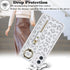 iPhone 12 pro case with Card Holder, iPhone 12 Phone Case Wallet for Women magsafe Compatible Wallet Detachable 2-in-1 for Men-White Leopard......