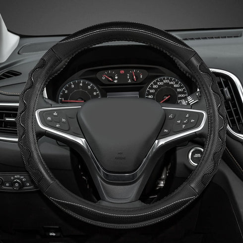GIANT PANDA Steering Wheel Cover for Chevy Silverado - Car Steering Wheel Cover for Chevrolet Colorado Tahoe - Black...