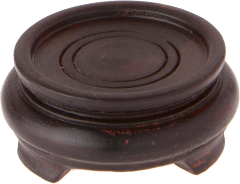 Bard's Dark Wood Decorative Base, 1.25" H x 2.875" W x 2.875" D (2" Display Diameter), Pack of 3...