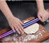 Berglander Rainbow Rolling Pin, 16.7 Inches Stainless Steel Colorful Matte Finish With Rainbow Titanium Plating Rolling Pin For Baking Pizza Dough...