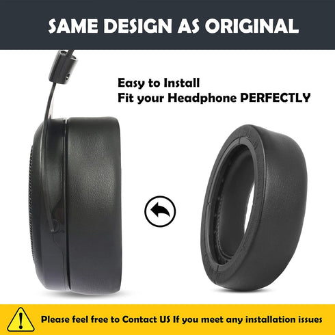 Protein Leather with Memory foam Headphone Earpads Replacement Ear Pads Compatible with Corsair HS50/Pro HS60/Pro HS70/Pro Stereo Gaming Headset...
