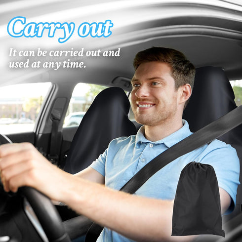 2 Pcs Car Seat Covers Front Seats After Gym, Swim, Universal Waterproof Front Seat Covers for SUV, Trucks, Bucket Seat Covers, black...
