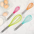 Webake Silicone Whisk Large Medium Small and Mini Whisk Set of 4, Heat Resistant Non-scratch Coated Kitchen Whisks for Cooking Nonstick Cookware, ...