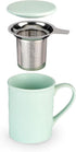Pinky Up Annette Ceramic Tea Mug and Loose Leaf Tea Infuser, Loose Leaf Tea Accessories, Tea Tumbler Cup, Mint, 12 oz...