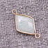 6PCS Natural Stone Pendant Charms,Quadrilateral Shape Random Color Mix Stone Connector Necklace Links Pendants Healing Crystal Quartz Chakra Reiki...