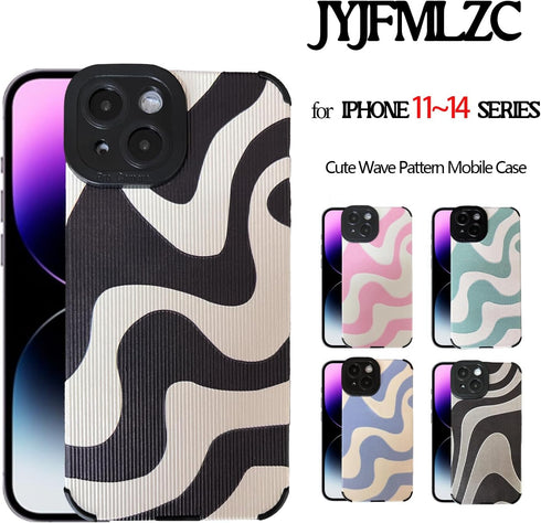 Compatible with iPhone 13 Pro Max Cute Wave Pattern Mobile Case for Women Girls?Soft TPU Anti-Bump Phone Case Zebra Pattern Design Silicone Case f...