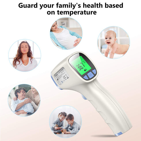 Forehead Thermometer, Non Contact Thermometer for Forehead and Object Surface Measurement with Instant Reading and Fever Warning for Kids and Adul...