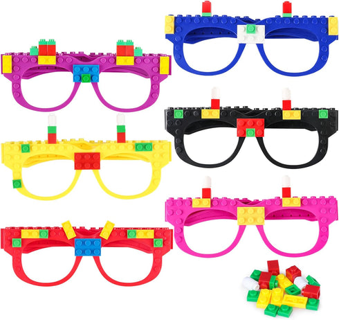 12 Pcs Building Bricks Glasses Building Blocks Games for Kids Birthday Party Favors Supplies, Boys Girls Carnival Party Games...