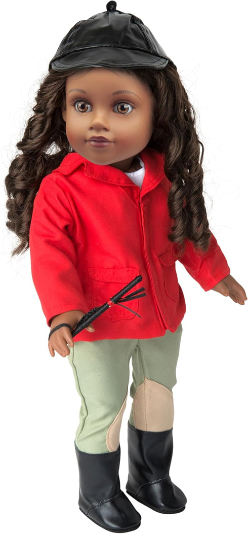 6pc Horseback Riding Outfit - 18" Doll Clothes & Accessories Compatible w American Girl Dolls - Equestrian Set includes Hat, Shirt, Jacket, Pants,...