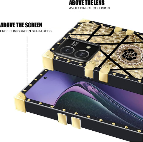 for Motorola G Stylus 5g 2023 Case, Moto G Stylus 5g 2023 Case for Women Square Case Shockproof TPU Retro Elegant Classic Luxury Edge Full Protect...