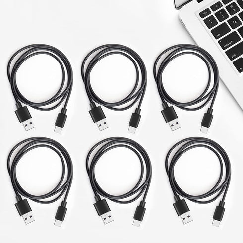 Smays USB Type C Cable USB-A to USB-C Charging Cable 6 ft Multipack, 6-Pack...