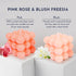 Loftern Pink(Rose) and Blush(Vanilla) Scented Bubble Candle Set of 2 - Handmade, Natural Soy Wax Based, Uniquely Aesthetic Shaped Candles - Decora...