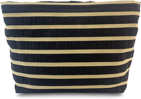 Large Aesthetic Makeup Bag, Floral Cosmetic Bags for Women Girls, Canvas Makeup Organizer Storage with Zipper, Travel Toiletry Bag, Cute Skincare ...